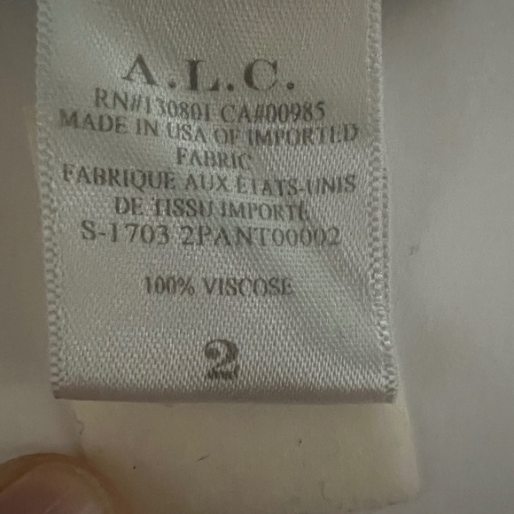 A.L.C. Women's Relaxed pant #1703 2Pant00002 Black Size 2 - Picture 11 of 12